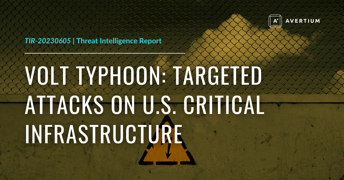 Volt Typhoon Targeted Attacks on U.S. Critical Infrastructure